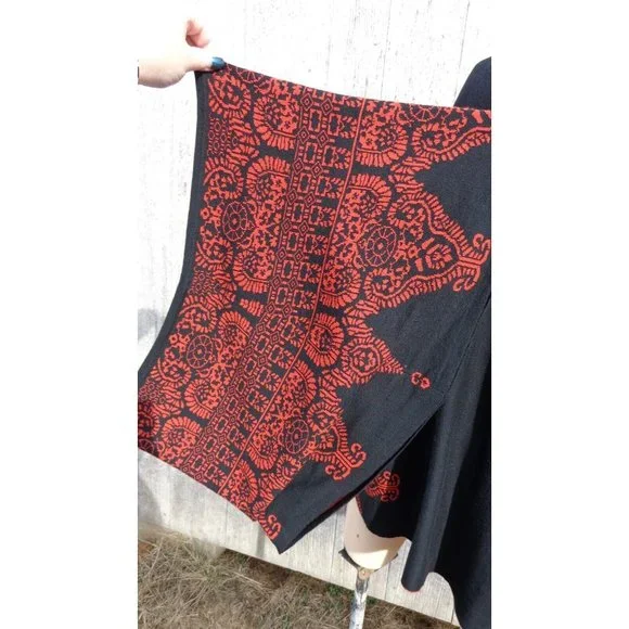 John Mark Rust Black Pullover Poncho W Extra Scarf Platinum 2X 3X NWT $129 - Picture 11 of 13